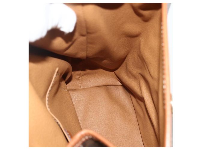 Céline CELINE Macadam Canvas Backpack PVC Leather Brown Gold Auth 176902 Golden - view 20