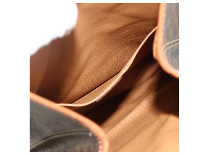 Céline CELINE Macadam Canvas Backpack PVC Leather Brown Gold Auth 176902 Golden - view 22