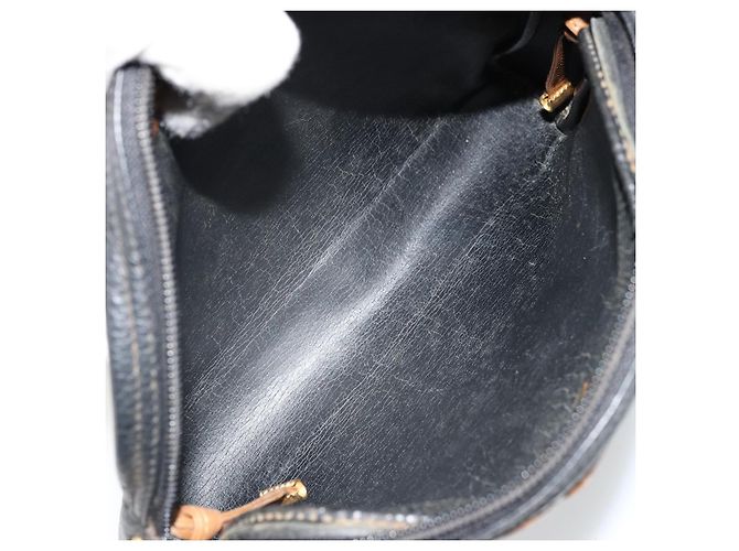 Borsa a Spalla Christian Dior in Pelle Nera e Oro Auth ep14178 Nero D'oro - vista 12