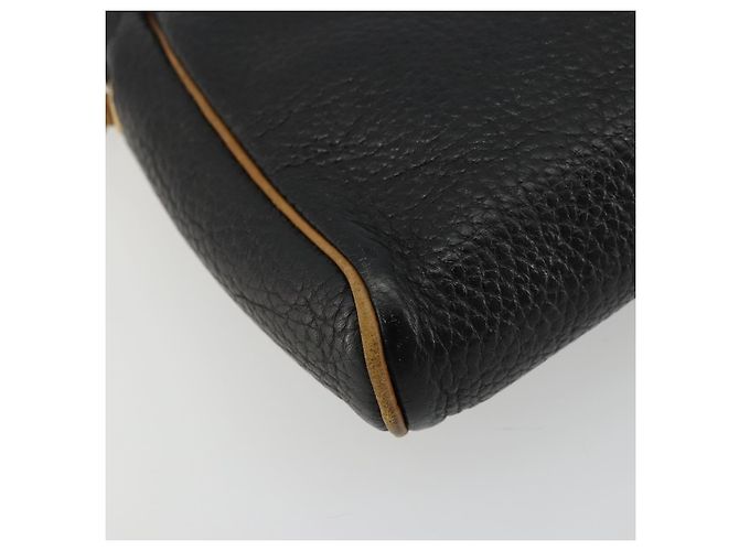 Borsa a Spalla Christian Dior in Pelle Nera e Oro Auth ep14178 Nero D'oro - vista 14