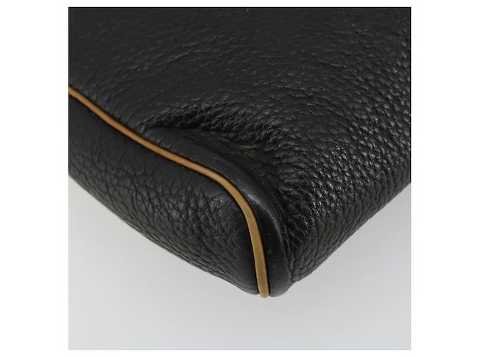 Borsa a Spalla Christian Dior in Pelle Nera e Oro Auth ep14178 Nero D'oro - vista 16