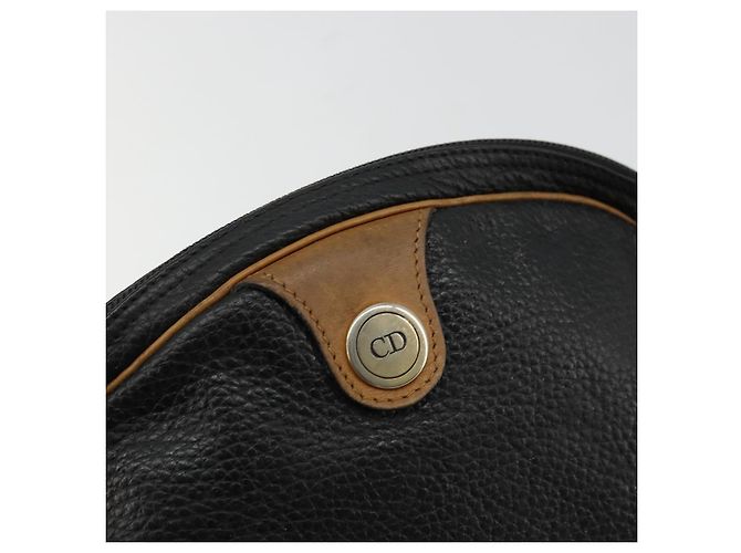Borsa a Spalla Christian Dior in Pelle Nera e Oro Auth ep14178 Nero D'oro - vista 17