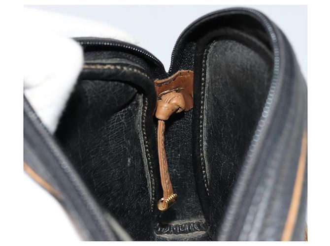 Borsa a Spalla Christian Dior in Pelle Nera e Oro Auth ep14178 Nero D'oro - vista 19