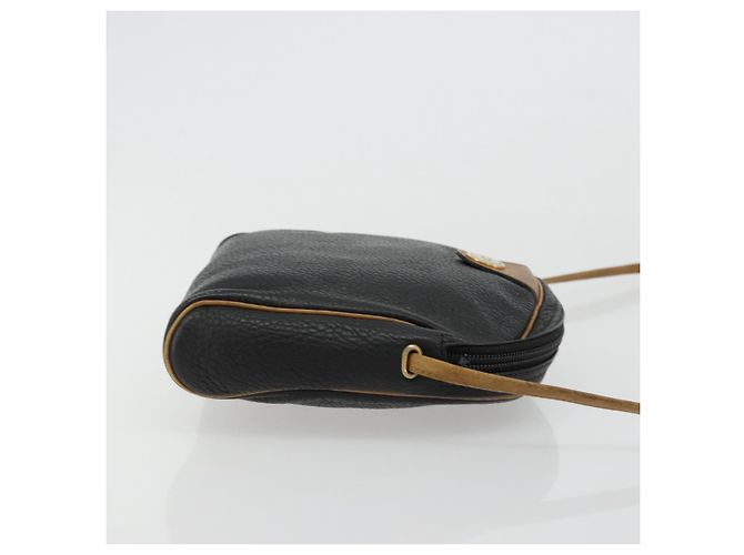 Borsa a Spalla Christian Dior in Pelle Nera e Oro Auth ep14178 Nero D'oro - vista 3