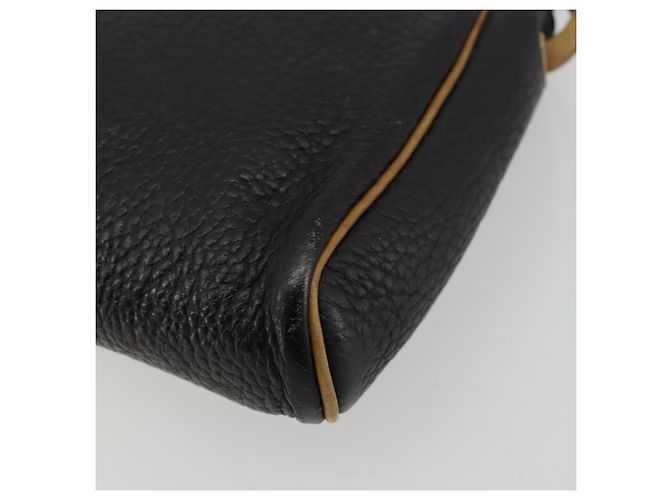 Borsa a Spalla Christian Dior in Pelle Nera e Oro Auth ep14178 Nero D'oro - vista 9