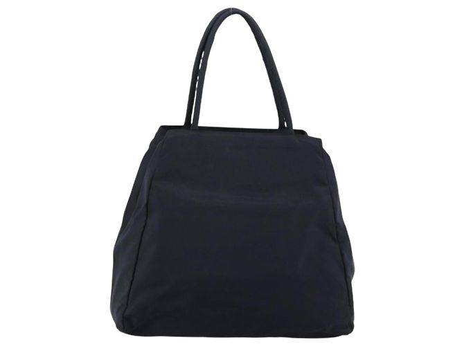 PRADA Borsa a mano in nylon blu navy argento autentica bs34478 - vista 2