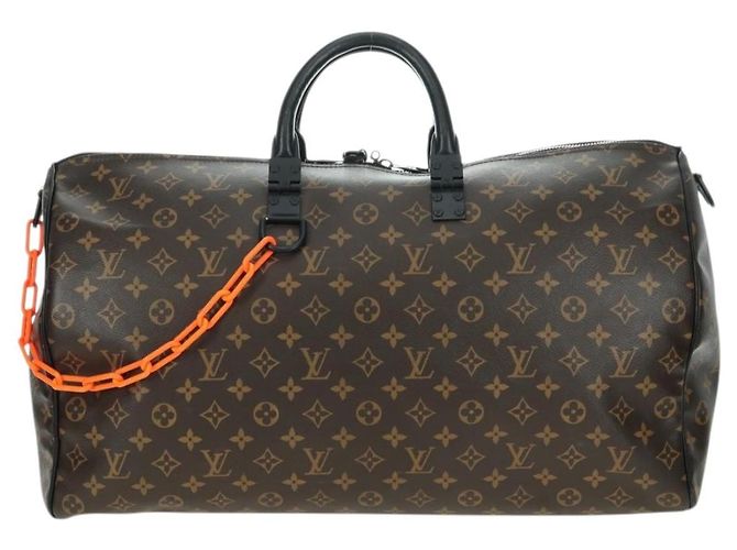 LOUIS VUITTON Monogram Virgil Abloh Keepall Band 50 Borsa M44471 Auth YKZ1415M Monogramma - vista 13