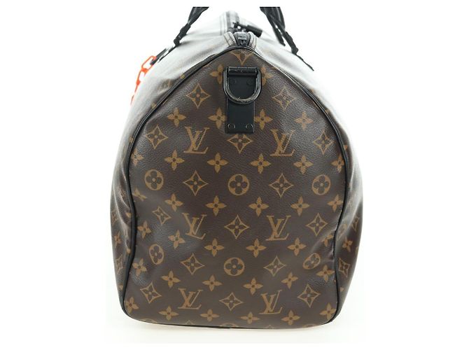 LOUIS VUITTON Monogram Virgil Abloh Keepall Band 50 Borsa M44471 Auth YKZ1415M Monogramma - vista 3