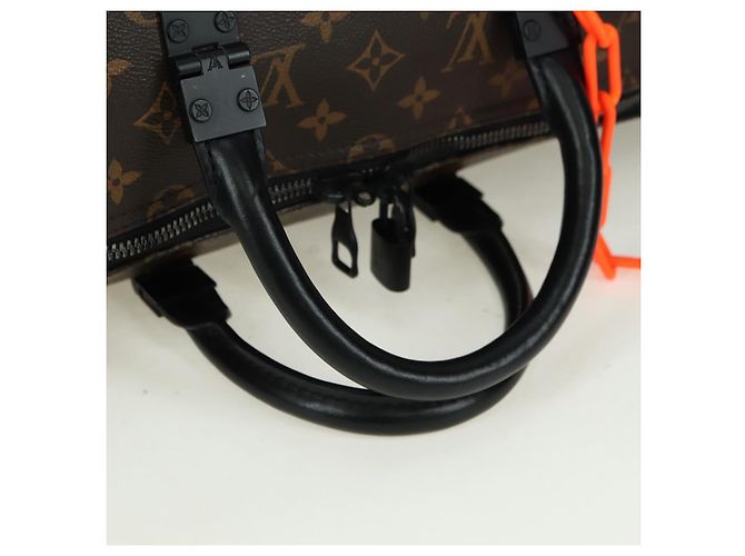 LOUIS VUITTON Monogram Virgil Abloh Keepall Band 50 Borsa M44471 Auth YKZ1415M Monogramma - vista 9