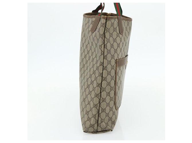 Borsa Sherry Line GG Supreme Web di GUCCI in PVC Beige Rosso Verde 89 02 003 Auth 177437 - vista 3