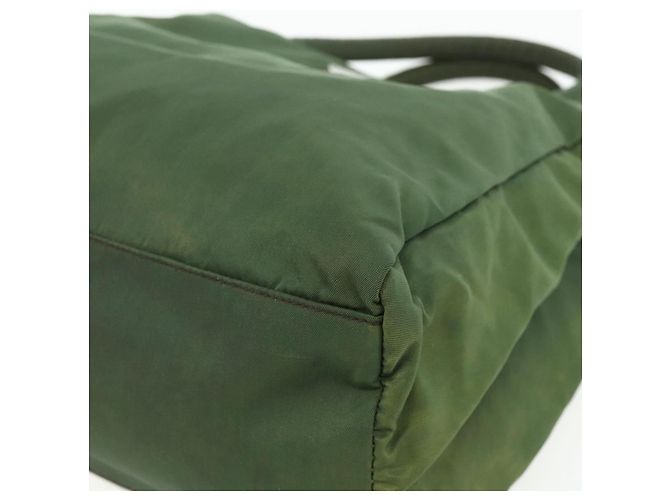 PRADA Borsa a mano in nylon verde argento Auth bs34677 - vista 14