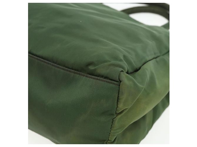 PRADA Borsa a mano in nylon verde argento Auth bs34677 - vista 16