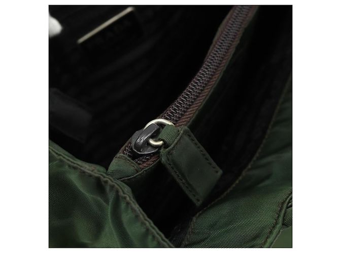 PRADA Borsa a mano in nylon verde argento Auth bs34677 - vista 22