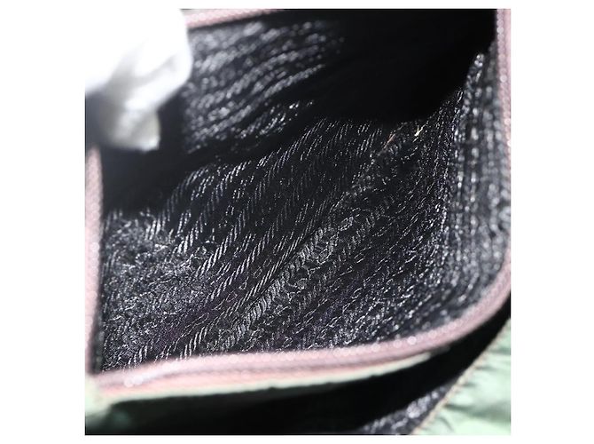 PRADA Borsa a mano in nylon verde argento Auth bs34677 - vista 23