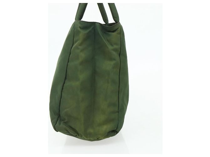 PRADA Borsa a mano in nylon verde argento Auth bs34677 - vista 4