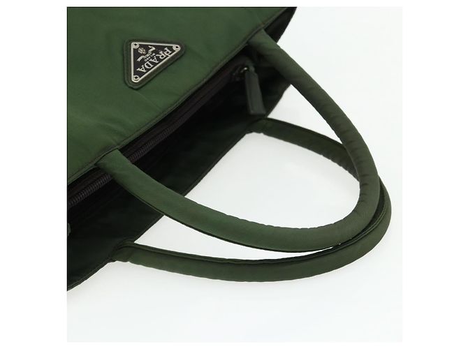 PRADA Borsa a mano in nylon verde argento Auth bs34677 - vista 7