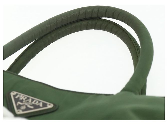 PRADA Borsa a mano in nylon verde argento Auth bs34677 - vista 8