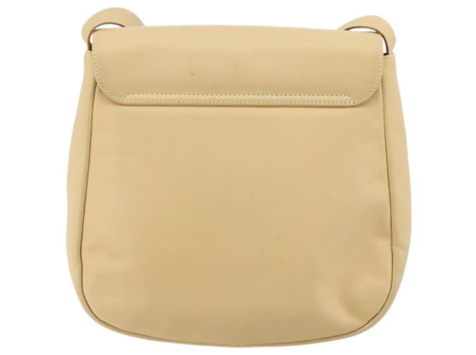Borsa a Spalla Gancini in Pelle Avorio Argento Auth BA12266 di Salvatore Ferragamo - vista 2