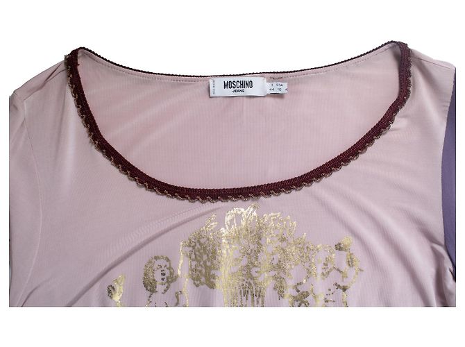 Jeans Moschino, Top rosa con mangas acampanadas - vista 8