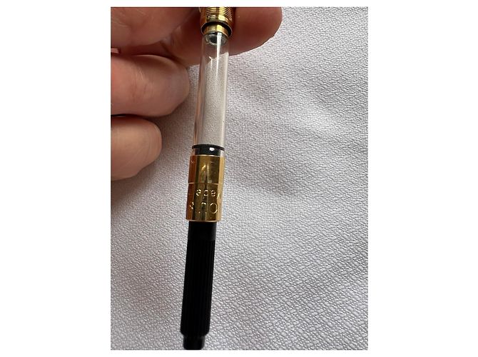 Louis Vuitton Cargo Füllfederhalter - 18K Gold & Damier Schwarz Golden - Ansicht 12