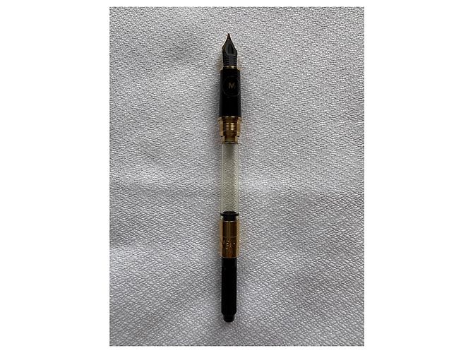 Louis Vuitton Cargo Füllfederhalter - 18K Gold & Damier Schwarz Golden - Ansicht 13