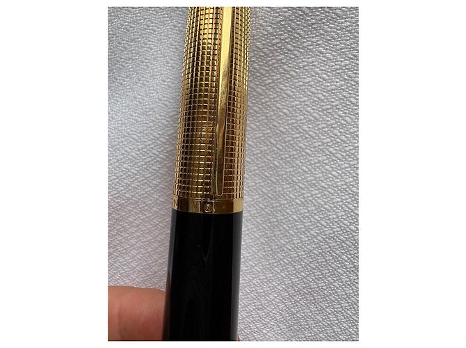 Louis Vuitton Cargo Füllfederhalter - 18K Gold & Damier Schwarz Golden - Ansicht 5