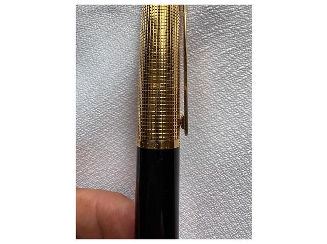 Louis Vuitton Cargo Füllfederhalter - 18K Gold & Damier Schwarz Golden - Ansicht 6