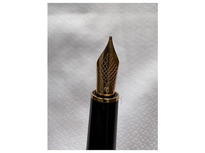 Louis Vuitton Cargo Füllfederhalter - 18K Gold & Damier Schwarz Golden - Ansicht 7