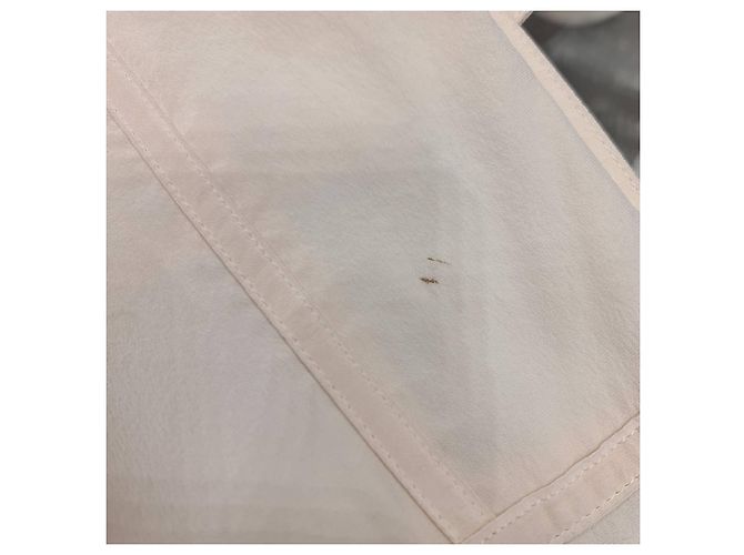 Blusa in seta bianca Chanel a maniche lunghe Taglia 38 Usata - vista 6