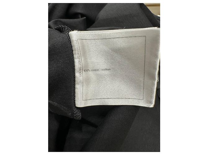 Chanel Gabrielle Top de Manga Larga Negro de Algodón Cuello Redondo Talla 48 de segunda mano - vista 3