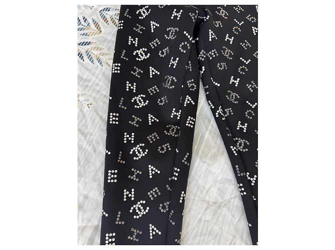 Chanel Black Polyamide Pants 34 - view 3