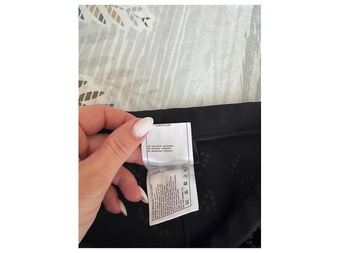 Chanel Black Polyamide Pants 34 - view 4