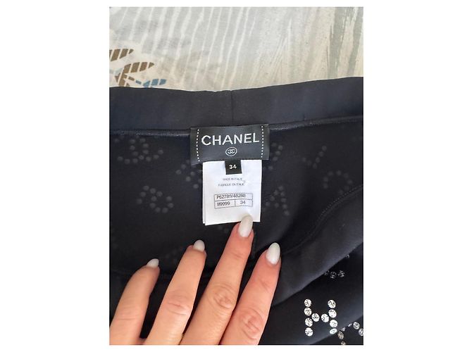Chanel Black Polyamide Pants 34 - view 5