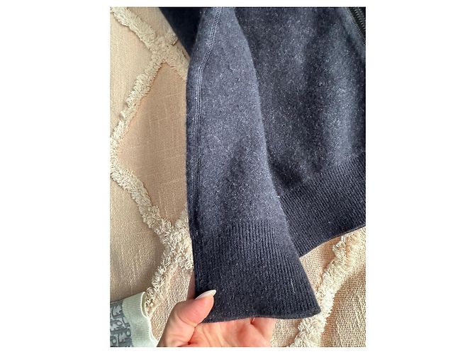 Strick-Zip-Hoodie mit Monogramm von Christian Dior Schwarz Weiß - Ansicht 8