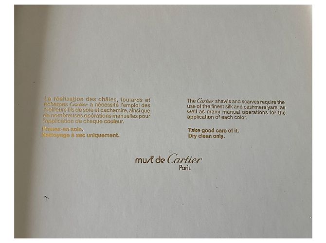 Carré Must di Cartier Marino e Verde 100% Seta Broccata Blu navy - vista 16