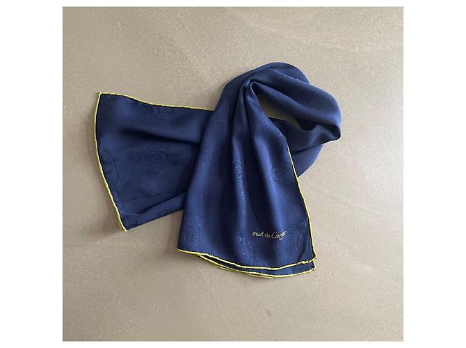 Carré Must di Cartier Marino e Verde 100% Seta Broccata Blu navy - vista 6