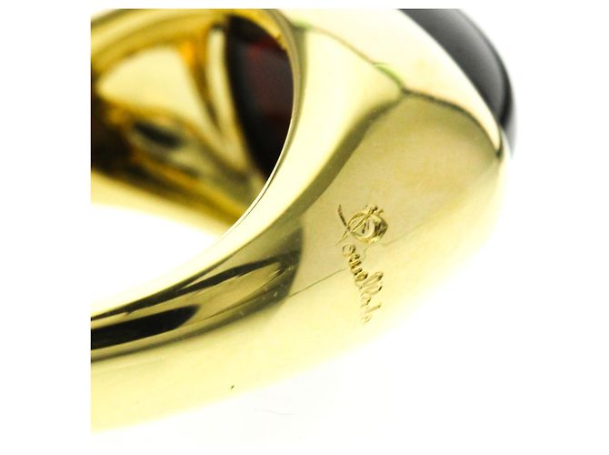 Anello in oro giallo 18K con granato Pomellato D'oro - vista 9