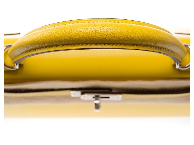 Hermès Borsa HERMES Kelly 25 in Pelle Gialla - 103488 Giallo - vista 10