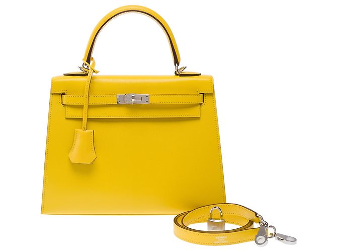 Hermès Borsa HERMES Kelly 25 in Pelle Gialla - 103488 Giallo - vista 3