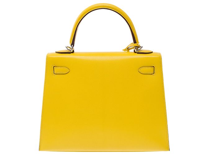 Hermès Borsa HERMES Kelly 25 in Pelle Gialla - 103488 Giallo - vista 4