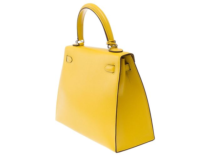 Hermès Borsa HERMES Kelly 25 in Pelle Gialla - 103488 Giallo - vista 6