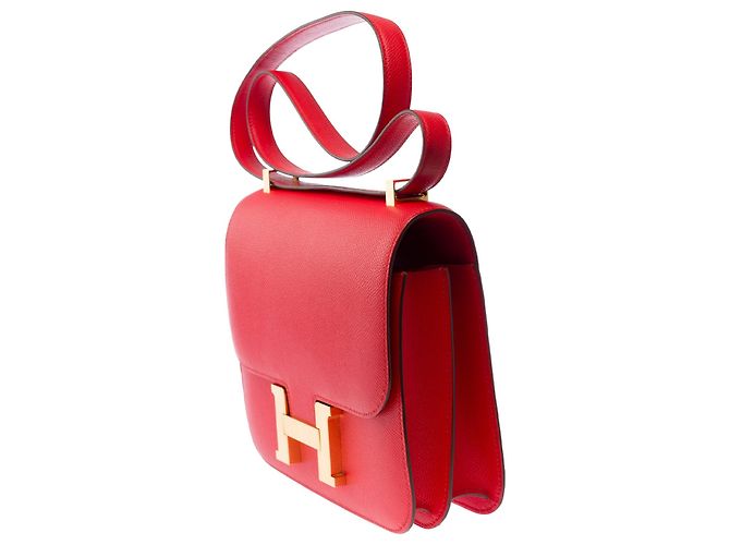 Hermès Borsa HERMES Constance in Pelle Rossa - 103476 Rosso - vista 5