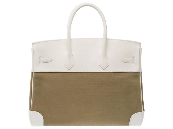 Hermès HERMES Birkin 35 Bag in Green Canvas - 103485 - view 3