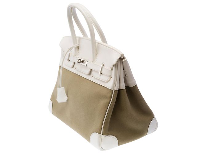 Hermès HERMES Birkin 35 Bag in Green Canvas - 103485 - view 4