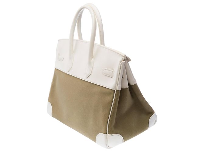 Hermès HERMES Birkin 35 Bag in Green Canvas - 103485 - view 5