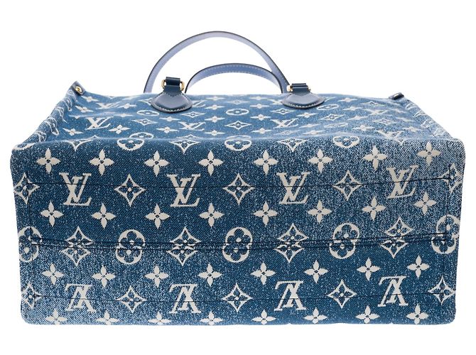 Borsa LOUIS VUITTON Onthego in Denim Blu - 103480 - vista 10