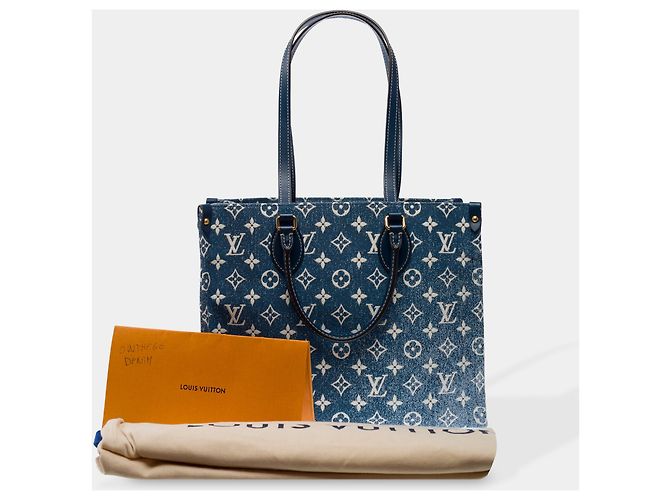 Borsa LOUIS VUITTON Onthego in Denim Blu - 103480 - vista 2