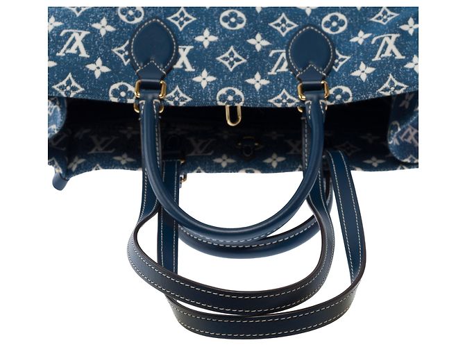 Borsa LOUIS VUITTON Onthego in Denim Blu - 103480 - vista 9