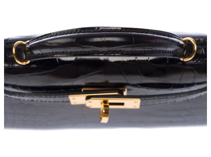 Hermès Bolso HERMES Kelly Mini en Cuero Exótico Negro - 103471 - vista 10