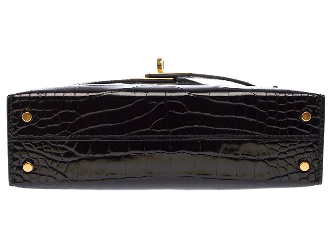 Hermès Bolso HERMES Kelly Mini en Cuero Exótico Negro - 103471 - vista 11